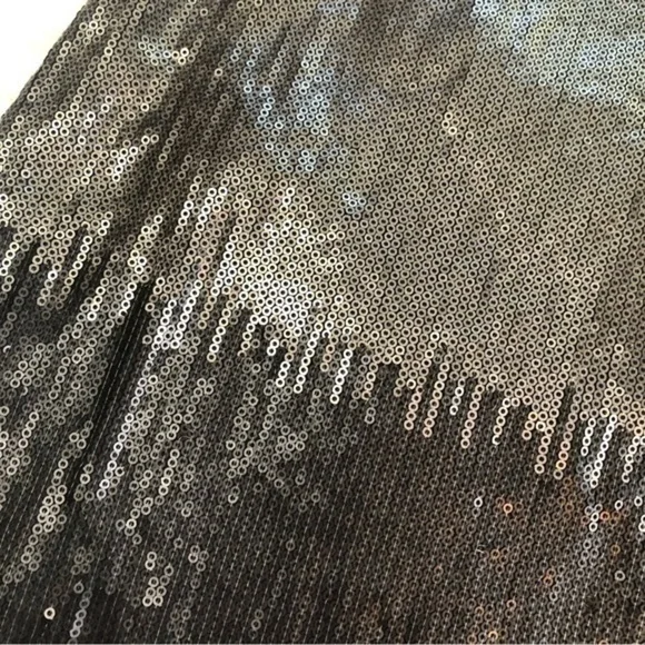 Free People 🖤 Gunmetal Sequined Ombre Backless Oversized Shift Mini Dress, S/XS - Picture 8 of 15